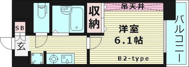 エスリード 京橋ステーションプラザ(1K/8階)の間取り写真