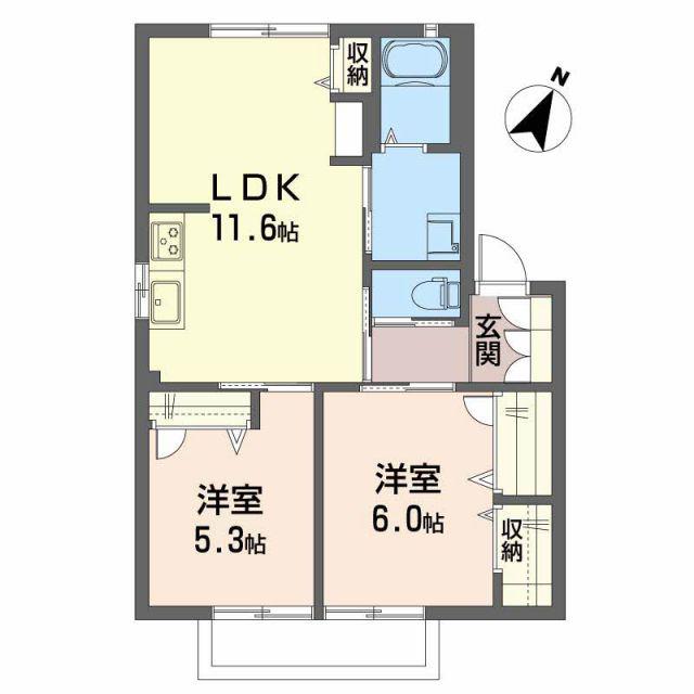 シャーメゾンK・T(2LDK/1階)の間取り写真