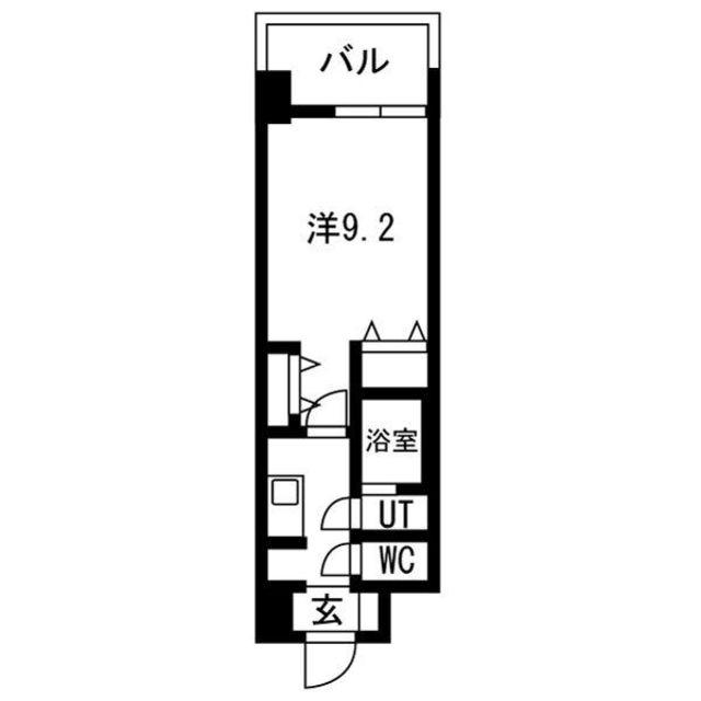 GLUCK MAISON XVI(1K/9階)の間取り写真