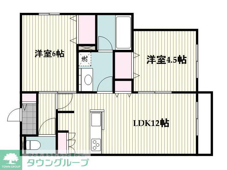 YS F RESIDENCE II(2LDK/1階)の間取り写真