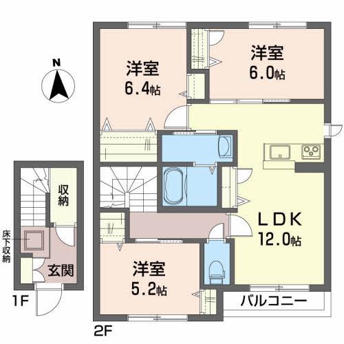 シャーメゾングランツ(3LDK/2階)の間取り写真