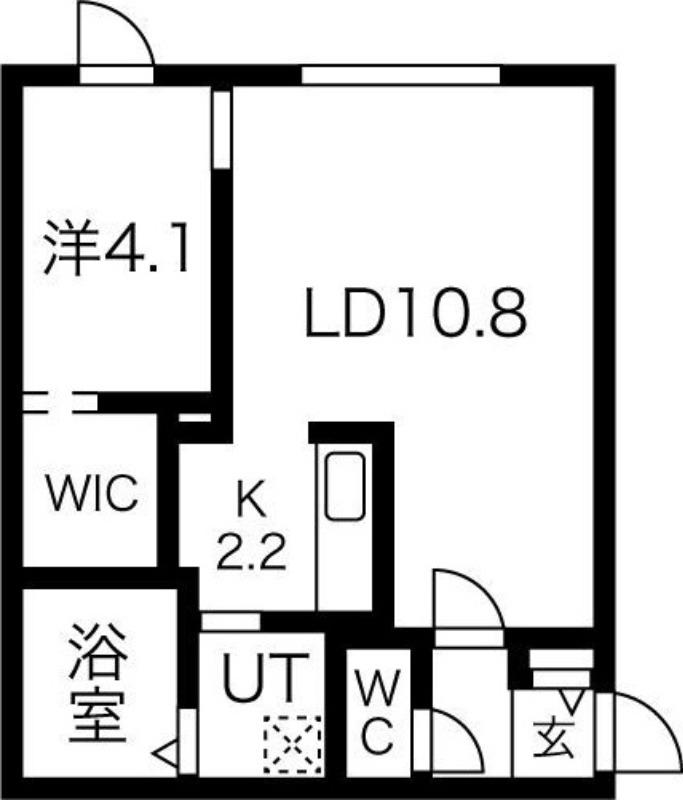 北斗エンブレム札幌(1LDK/3階)の間取り写真