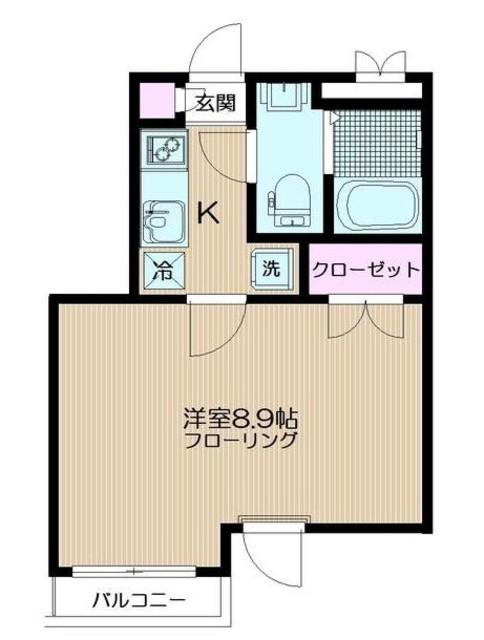 ヴェルデ中野本町(1K/4階)の間取り写真