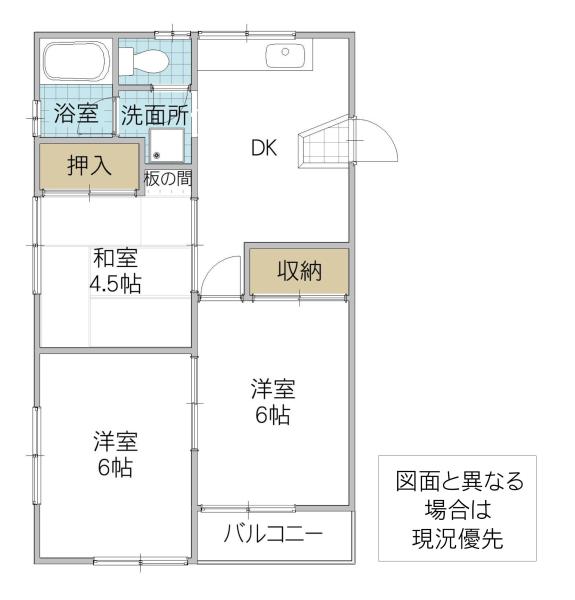 大山台コーポ(3DK/2階)の間取り写真