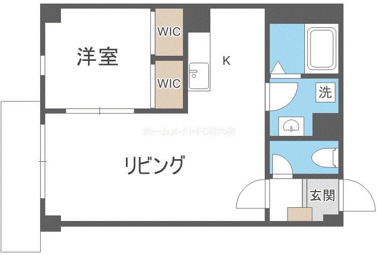 ソラシアレジデンス九条(1LDK/3階)の間取り写真