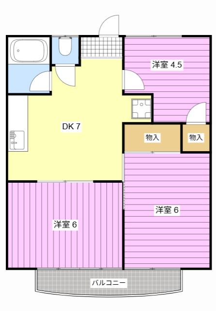 メゾン小池(3DK/2階)の間取り写真
