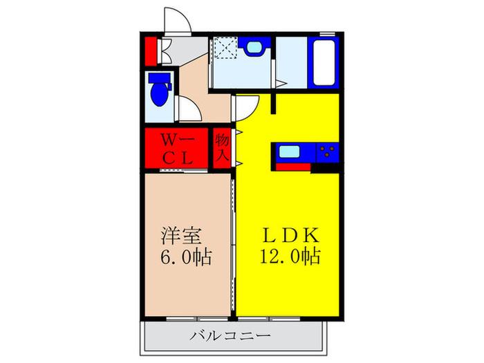さくらコート(1LDK/1階)の間取り写真