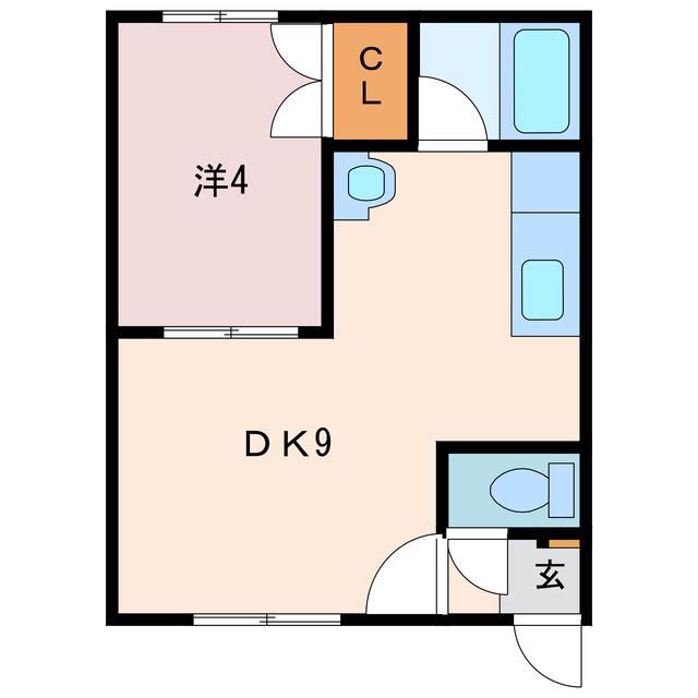 メルシー寿(1DK/1階)の間取り写真