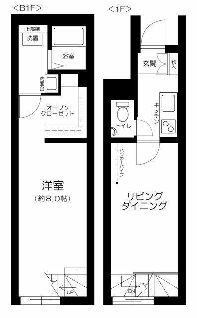 RIVENDELL EBISU(1LDK/B1階)の間取り写真