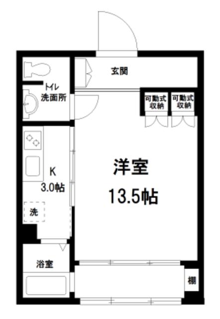 シャルマン蓮沼(1K/1階)の間取り写真