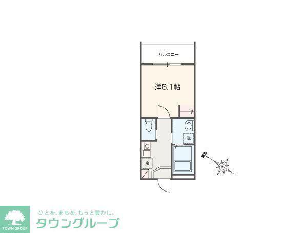 MELLAS大和田(1K/3階)の間取り写真