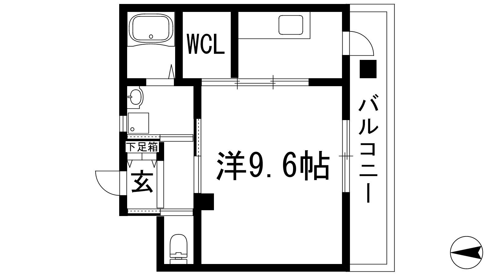 花屋敷日進ビル(1K/5階)の間取り写真