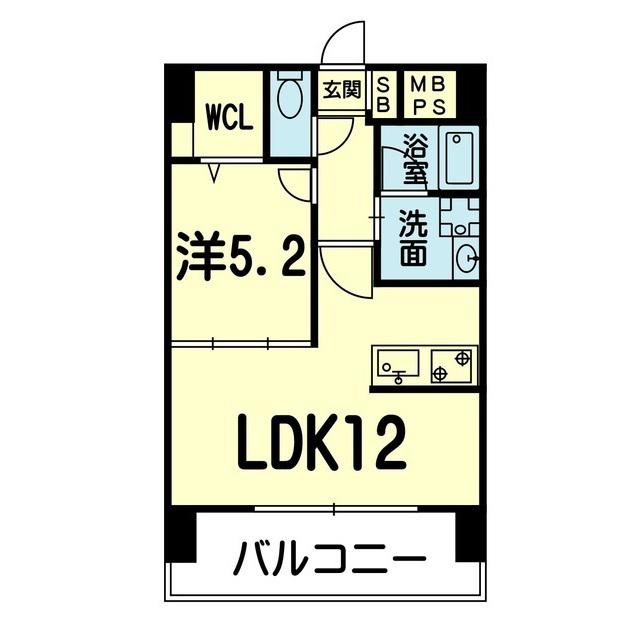 VIENTO南高江(1LDK/3階)の間取り写真