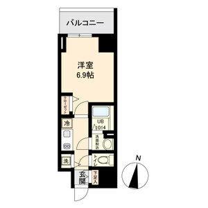 M-LUXE丸の内(1K/2階)の間取り写真