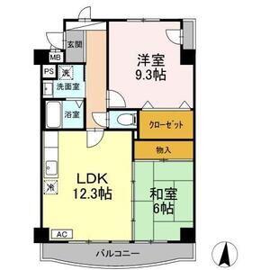 A-RIES庄内(2LDK/4階)の間取り写真