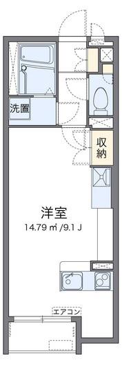 ミランダ宇那木山(ワンルーム/2階)の間取り写真