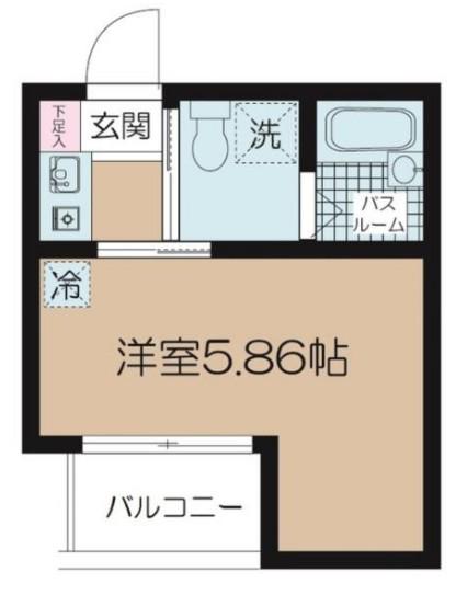 QUPS EKODA(1K/2階)の間取り写真