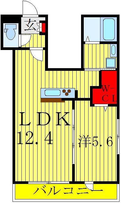 ノーマジーン(1LDK/3階)の間取り写真