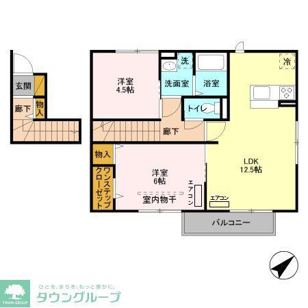 ソフィア(2LDK/2階)の間取り写真