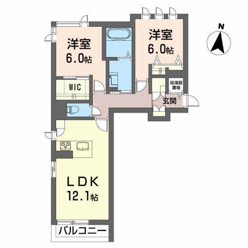 シャーメゾン エクラージュ(2LDK/3階)の間取り写真