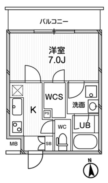 ANNEX池之端(1K/1階)の間取り写真
