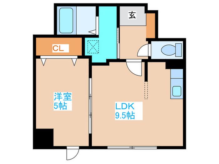パークヒルズ北円山(1LDK/8階)の間取り写真