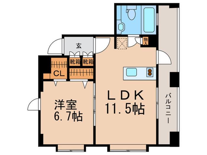 ステージグランデ文京大塚(1LDK/5階)の間取り写真
