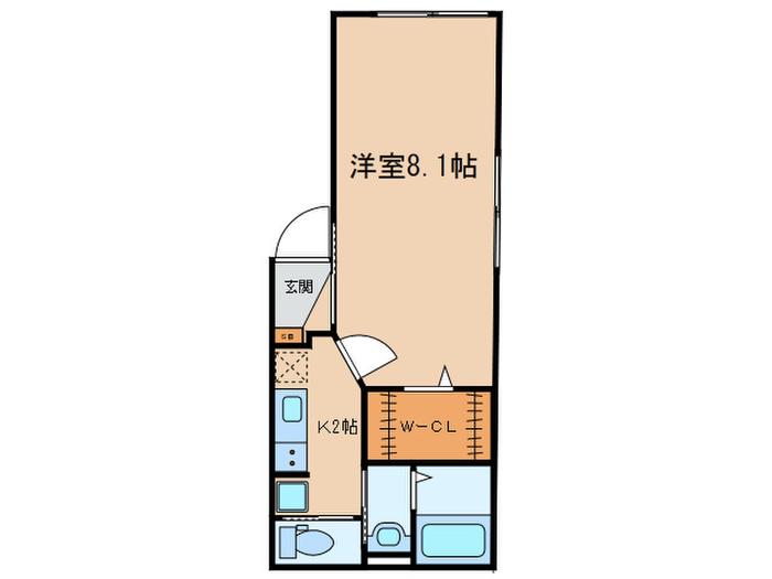 プランドール葛飾(1K/2階)の間取り写真