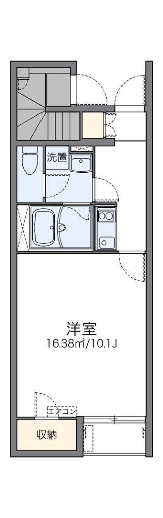 レオネクストうねの(1K/1階)の間取り写真