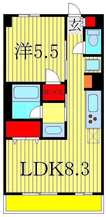ART RESIDENCE IN OOTAKA-NO-MORI(1LDK/2階)の間取り写真