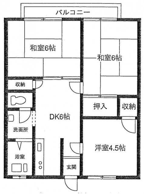 吉沢ハイツ(3DK/2階)の間取り写真