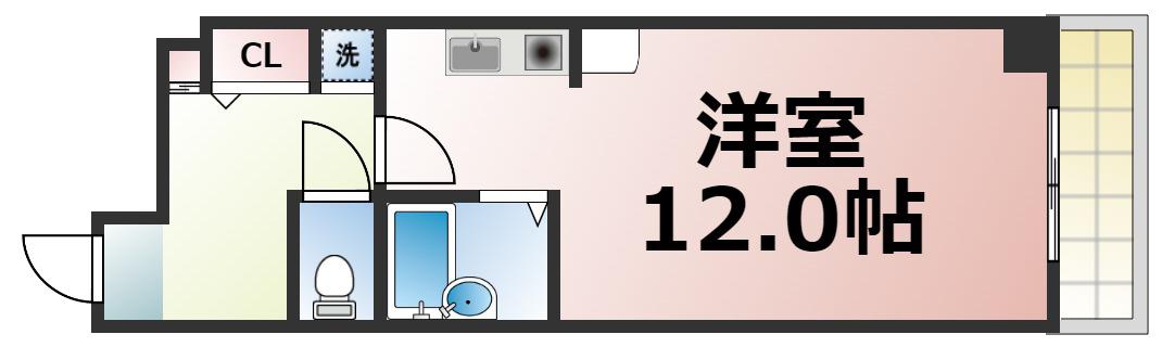 IVY FLAT(ワンルーム/4階)の間取り写真