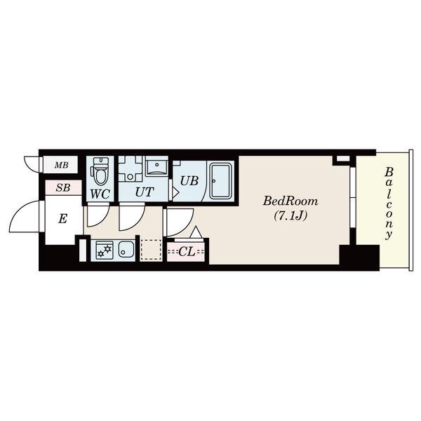 S-RESIDENCE一宮駅前(1K/11階)の間取り写真
