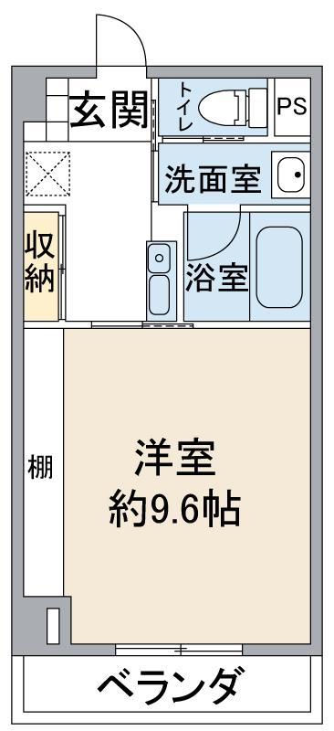エポックステージ(1K/4階)の間取り写真