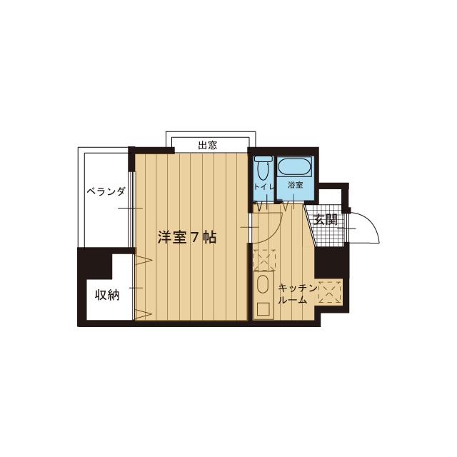 信開トピア学園(1K/4階)の間取り写真