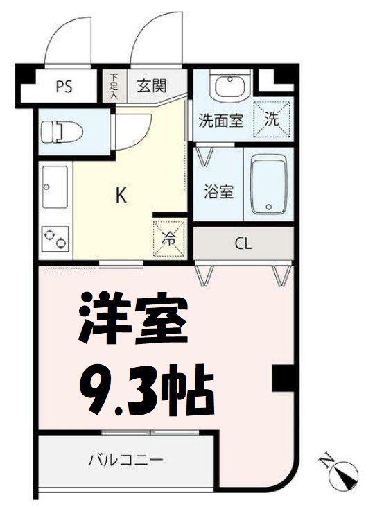 天王山レジデンス弥生町(1K/1階)の間取り写真