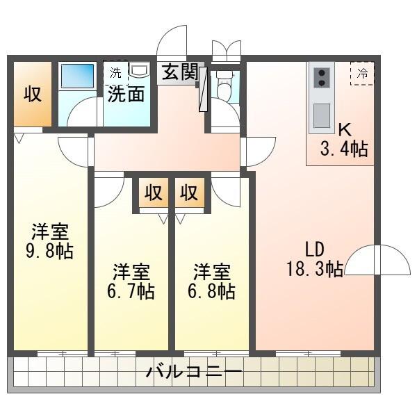 FLAT NISEKO(3LDK/1階)の間取り写真