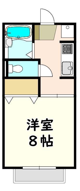 セジュール吾妻(1K/1階)の間取り写真