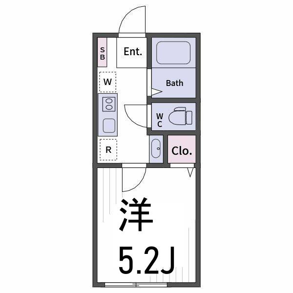 LAB RESIDENCE KANOEDAI(1K/1階)の間取り写真