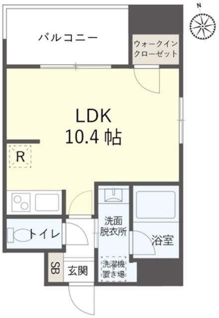 タワーズ香椎駅前(ワンルーム/8階)の間取り写真