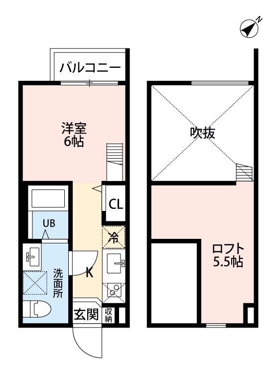 ラ・ヴィータ川西(ワンルーム/1階)の間取り写真