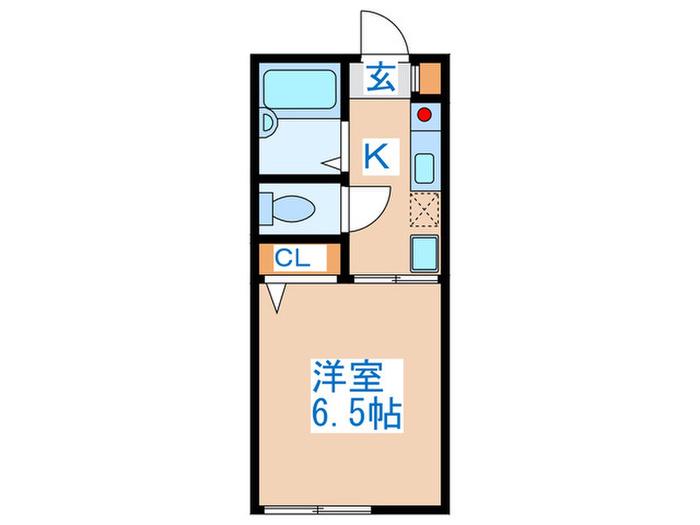 カサ・フェリス(1K/2階)の間取り写真
