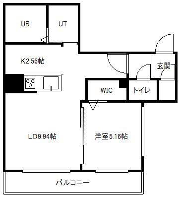 HGS サウス11(1LDK/4階)の間取り写真