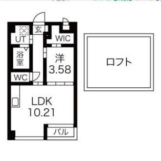 プラネシア東山三条(1LDK/5階)の間取り写真