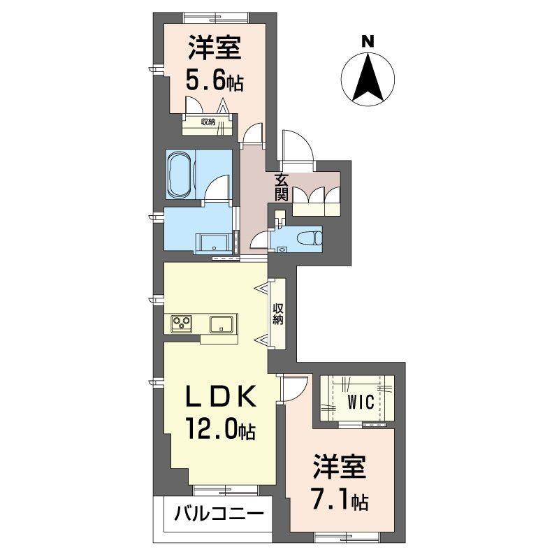 ドリームMH(2LDK/4階)の間取り写真
