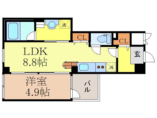 レジデンス高科(1LDK/2階)の間取り写真