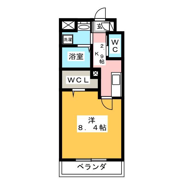 メゾン加納栄町通W(1K/4階)の間取り写真