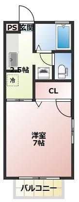 ボックスツリーハウス5号棟(1K/1階)の間取り写真