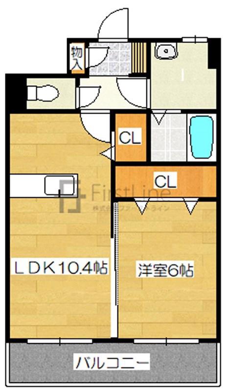 パークヒルズ長浦台(1LDK/2階)の間取り写真