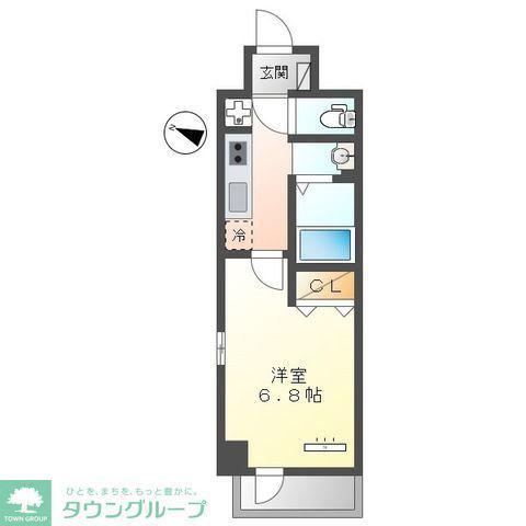アナベル横濱大通公園(1K/2階)の間取り写真